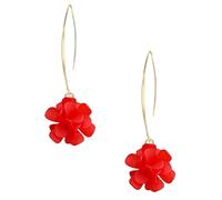 GUOXIAOMEI Colour Resin Flower Cluster Ball Earrings for Women Lightweight Dainty Floral Petal Earrings Party Jewelry, L, Metal, No Gemstone