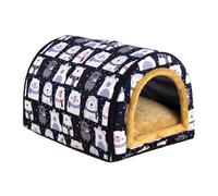 GUOXIAR Outdoor Waterproof Small Dog House, Indoor Warm Cat Sleeping Bed Mat, Comfortable Puppy Sofa Cave, Pet Nest for Small Dogs Cats Rabbit Totoro(#8,S)