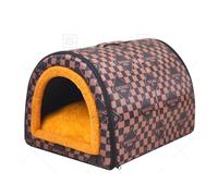 GUOXIAR Outdoor Waterproof Small Dog House, Indoor Warm Cat Sleeping Bed Mat, Comfortable Puppy Sofa Cave, Pet Nest for Small Dogs Cats Rabbit Totoro(#6,M)