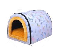 GUOXIAR Outdoor Waterproof Small Dog House, Indoor Warm Cat Sleeping Bed Mat, Comfortable Puppy Sofa Cave, Pet Nest for Small Dogs Cats Rabbit Totoro(#2,M)