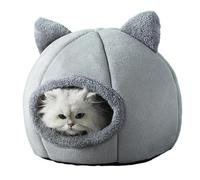 GUOXIAR Semi-Closed Pet Nest, Winter Warm Cat Sleeping Bed Mat, Dog House Puppy Cave Sofa, Indoor Cave Nest for Small Dogs Cats Rabbit Totoro(M)