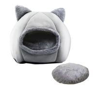 GUOXIAR Semi-Closed Pet Nest, Winter Warm Cat Sleeping Bed Mat, Dog House Puppy Cave Sofa, Indoor Cave Nest for Small Dogs Cats Rabbit Totoro(S)