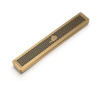 Guoxiaxue Incense Holder Box Incense Burner Holder Alloy Incense Holder Box For Home Yoga Studio Buddhist Temple Accessory,23.3x3.5x2 Cm (Color : Gold)