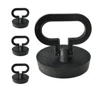 Guoxintech 4pcs Silicone Sink Bath Plug with Handle Sink Plug Replacement Pedestal Bathroom Sink Plug for Kitchen Bath Sink Drain Stopper Plug Black (1 3/4 Inch, Drain Plug Size Between 45.5 to 42 mm)