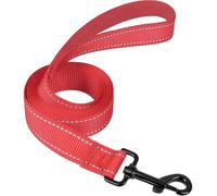 Guoxintech Handle Dog Lead, Double-Sided Reflective Heavy Duty Nylon Leash for Training and Daily Walking, for Small to Medium Dogs, 1.8m × 2.5cm (Red)