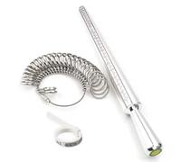 Guoxintech Ring Sizer UK Ring Measurement Tool, Metal Steel Finger Sizing Tools A-Z Scales for Measuring Rings Diameters, Jewelry Sizer Gauge Kit for Women Men Jewellery