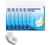 Guoxintech Toilet Seat Covers 60 Pack - Flushable and Biodegradable, Large Waterproof Toilet Paper Pads for Adults, Kids, Pregnant Women, Ideal for Travel, Public Toilets, Airplane and Camping