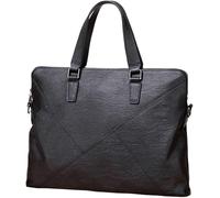 GUOXU Briefcase Man Leather Large Capacity Holding Cowhide Bag Business Single Shoulder Cross-body Bag Casual