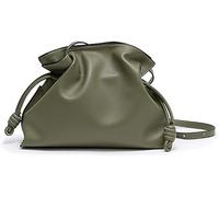 GUOXU Bucket Women's bags Genuine Leather Shoulder Hobo Bag Drawstring Storage Leather Crossbody Bag for Women(Green)