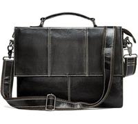 GUOXU Business Bag Briefcase Retro Travel Tote Men's Laptop Messenger Bag