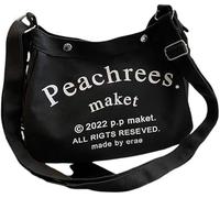 GUOXU Canvas Bag Crossbody Bag Shoulder Bag Large Tote Bag(Black)