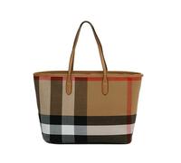 GUOXU Canvas Bag Large Capacity Plaid Women Casual Shoulder Bag Handbag For Outdoors Holiday Shopping Weekender Travel(Brown)