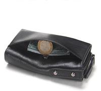 GUOXU Card Bag Men's Wallet Leather Key Bag with Large Capacity Wallet