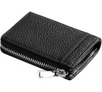 GUOXU Creative wallet for men and women, anti-theft brush RFID multi-function key bag card bag coin wallet with zipper