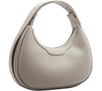 GUOXU Crescent Shoulder Bag for Women Leather Crossbody Purse Adjustable Strap Clutch Handbag(Grey)