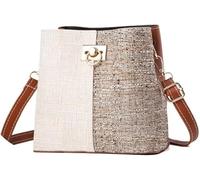 GUOXU Cross Body Purse for Woman Trendy Crossbody Bucket Bags(Brown)