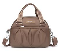 GUOXU Crossbody Bag for Women Nylon rainproof Shoulder Purse Lightweight Messenger Handbag(Brown)