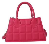 GUOXU Fashionable ladies' small square bag, diamond-patterned retro ladies' single-shoulder crossbody bag(Red)