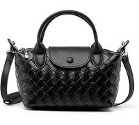 GUOXU Fashionable women's single-shoulder crossbody bag, dumpling-shaped women's single-shoulder crossbody bag(Black)
