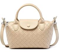 GUOXU Fashionable women's single-shoulder crossbody bag, dumpling-shaped women's single-shoulder crossbody bag(Beige)