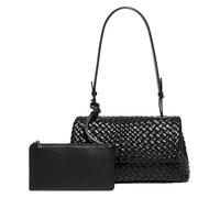 GUOXU Fashionable woven commuter women's bag, crossbody bag, single-shoulder woven retro crossbody women's bag(Black)