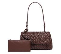 GUOXU Fashionable woven commuter women's bag, crossbody bag, single-shoulder woven retro crossbody women's bag(Coffee)