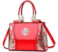 GUOXU Handbags for women Capacity Women Handbag Party Business Messenger Bags Black Evening Bag Ladies Shoulder Bag(Red)