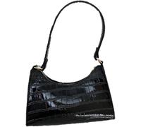 GUOXU Handbags for women Exquisite Shopping Bag Retro Casual Women Shoulder Bags Female Solid Color Chain Handbag for Women(Black)