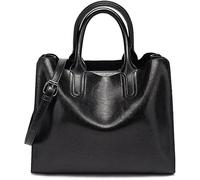 GUOXU Handbags for women Leather Handbags Women Bag Casual Female Bags Tote Famous Shoulder Bag Ladies(Black)