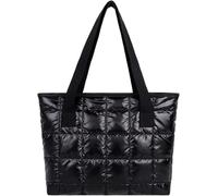 GUOXU Handbags for women Padded Bag Lady Shoulder Bag Cotton Cross Body Bag Winter Handbag(Black)
