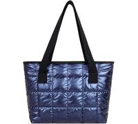 GUOXU Handbags for women Padded Bag Lady Shoulder Bag Cotton Cross Body Bag Winter Handbag(Blue)