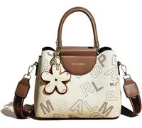 GUOXU Handbags for Women Top Handle Satchel Tote Purse Shoulder Bags Messenger Bag(White)