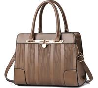 GUOXU Handbags for women Womens Bags Stripe Commute Messenger Bags Small Bags Tote Bag High Capacity Handbags for Women(Brown30x23x14cm)