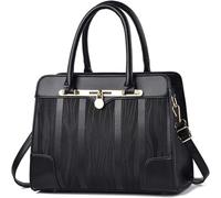 GUOXU Handbags for women Womens Bags Stripe Commute Messenger Bags Small Bags Tote Bag High Capacity Handbags for Women(Black30x23x14cm)