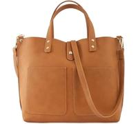 GUOXU Handbags for women Women's Handbag Large Capacity Shopping Bag Women's Leather Shoulder Bag(Brown Bag)