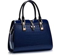 GUOXU Handbags for women Womens handbags Leather Shoulder Bags Female Messenger bags luxury Brands Designer Tote(Blue(30cm(max Length(50cm))