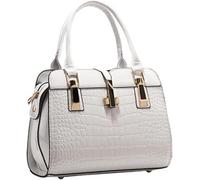 GUOXU Handbags for women Womens handbags Leather Shoulder Bags Female Messenger bags luxury Brands Designer Tote(White(30cm(max Length(50cm))