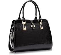 GUOXU Handbags for women Womens handbags Leather Shoulder Bags Female Messenger bags luxury Brands Designer Tote(Black(30cm(max Length(50cm))