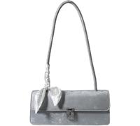 GUOXU Ladies' casual single-shoulder silver bag, single-shoulder underarm bag(Silver)