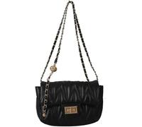 GUOXU Ladies' fashionable crossbody bag, messenger bag chain shoulder small square bag(Black)