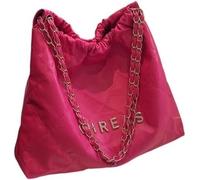 GUOXU Ladies' fashionable single-shoulder bag with chain handbag(Red)