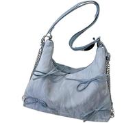 GUOXU Ladies' shoulder bags, casual bags, handbags(Blue)