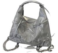 GUOXU Ladies' shoulder bags, casual bags, handbags(Silver)