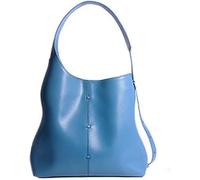 GUOXU Ladies Shoulder Top-handle Bag Vegan Leather Handbag Underarm Bag Purse Bucket Bag Crossbody Handbag(Blue)