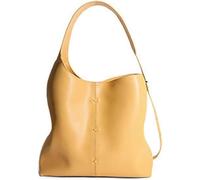 GUOXU Ladies Shoulder Top-handle Bag Vegan Leather Handbag Underarm Bag Purse Bucket Bag Crossbody Handbag(Yellow)