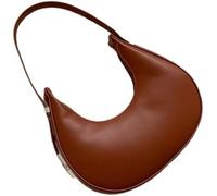GUOXU Ladies' single-shoulder bag, handbag, versatile handbag(Brown)