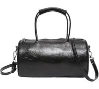 GUOXU Ladies' single-shoulder crossbody bag, fashionable hand-held crossbody bag storage(Black)