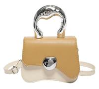 GUOXU Ladies' single-shoulder crossbody bag, fashionable hand-held crossbody bag storage(Khaki)