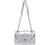 GUOXU Ladies' single-shoulder crossbody bag, fashionable hand-held crossbody bag storage(Silver)