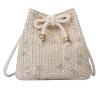 GUOXU Ladies' single-shoulder crossbody bag, fashionable hand-held crossbody bag storage(White)